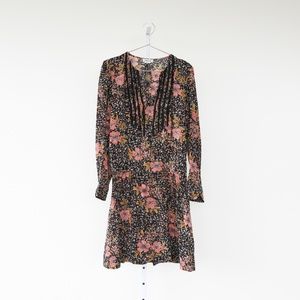Zadig & Voltaire Floral Pintuck A-Line Dress
